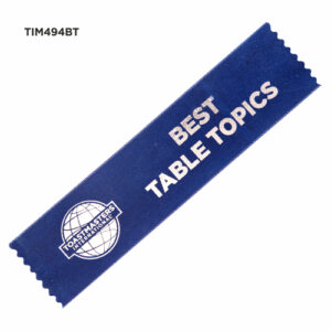 Toastmasters Best Table Topics Ribbon.