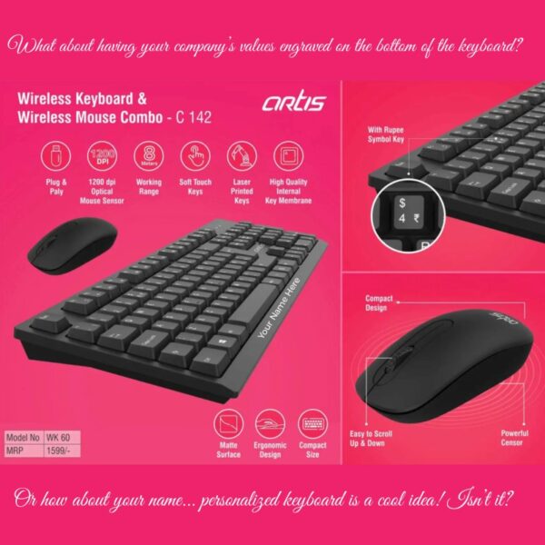 artis wireless keyboard and mouse