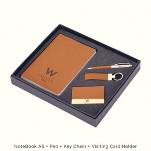 Notebook, Pen, Cardholder & Keychain Set - A Complete and Stylish Gift Set.