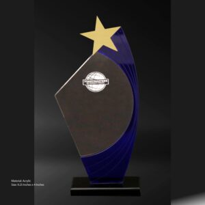 Toastmasters International Star Acrylic Trophy-Large recognizing outstanding achievements.