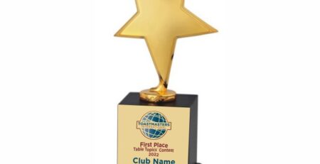 Toastmasters International Contest Star Gold recognizing excellence in speech contests.