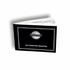 Toastmasters Ah Counter Register1 - A tool for tracking filler word usage in Toastmasters meetings.