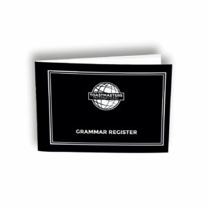 Toastmasters Grammar Register1 - A tool for monitoring grammar usage in Toastmasters meetings.