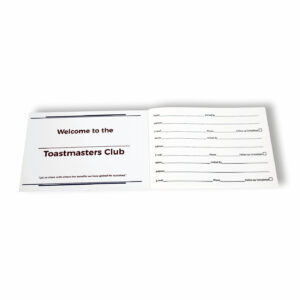 Toastmasters Guest Register2 - A register book for tracking guest attendance at Toastmasters meetings.