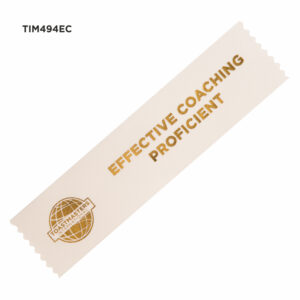 Toastmasters Effective Coaching Ribbon - A ribbon awarded for outstanding coaching skills in Toastmasters.