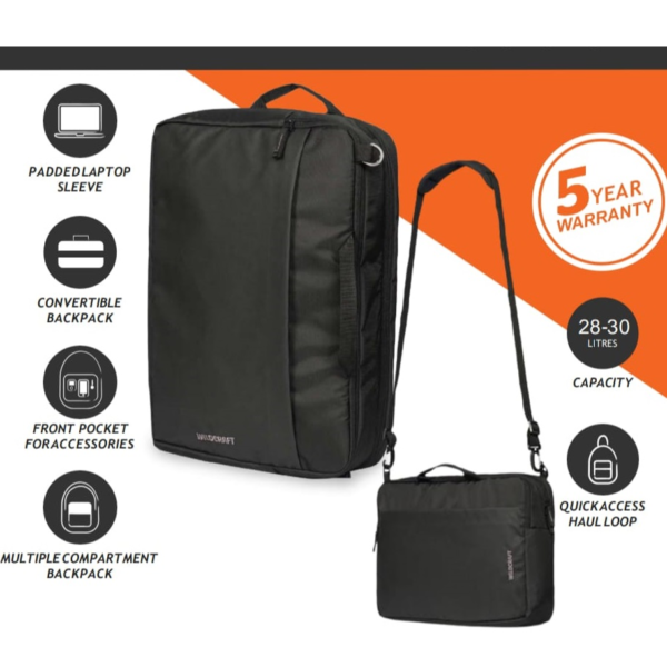 Cameron Convertible Bag Set - Without Case (Black/Silver) – Bandolier