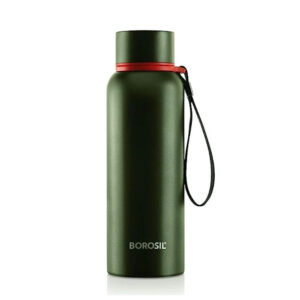 Borosil Trek Green - Durable and Portable Glass Water Bottle.