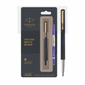 Vector Matte Black Fountain Pen with silver accents
