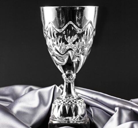 Glass cup trophy