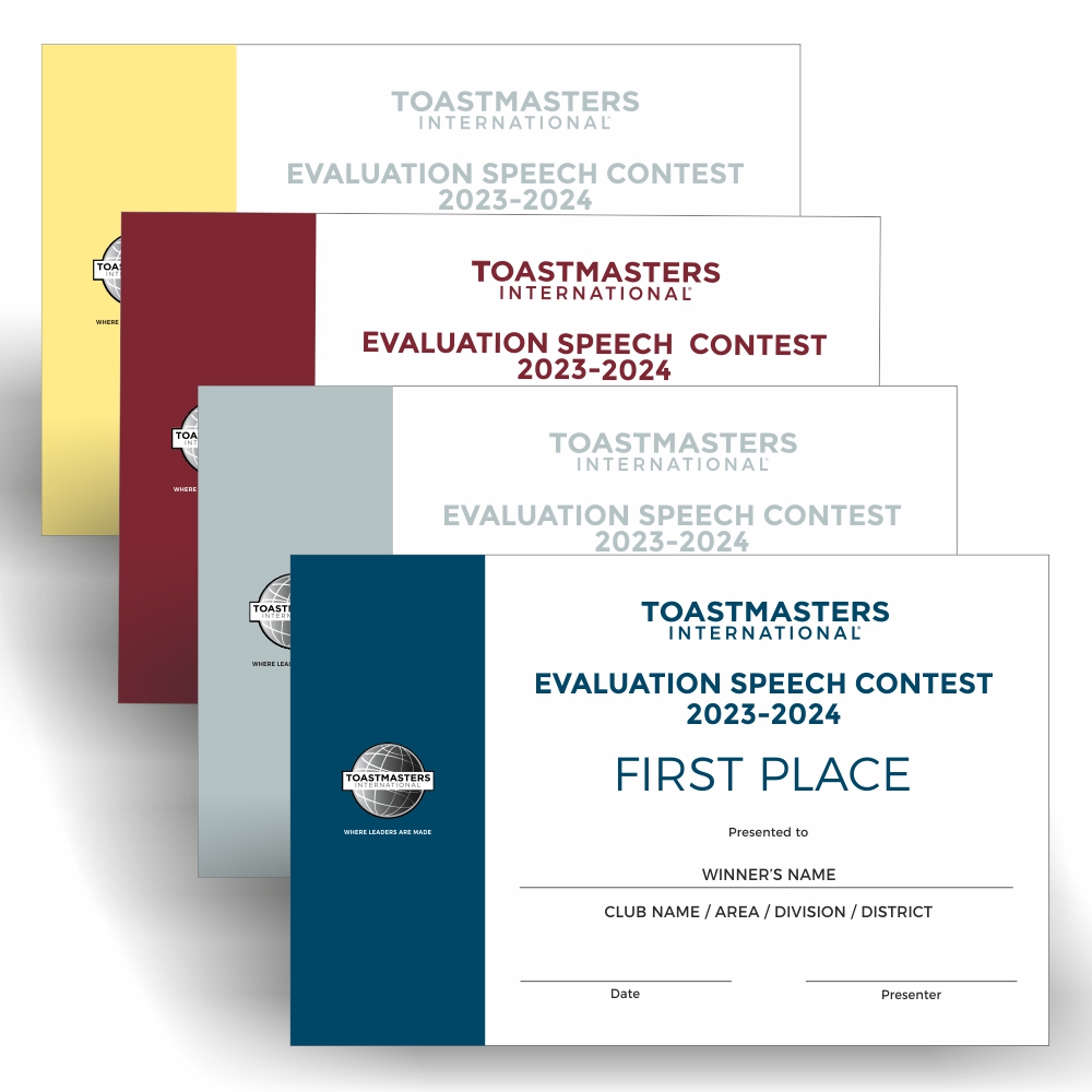 Contest Certificates Table Topics