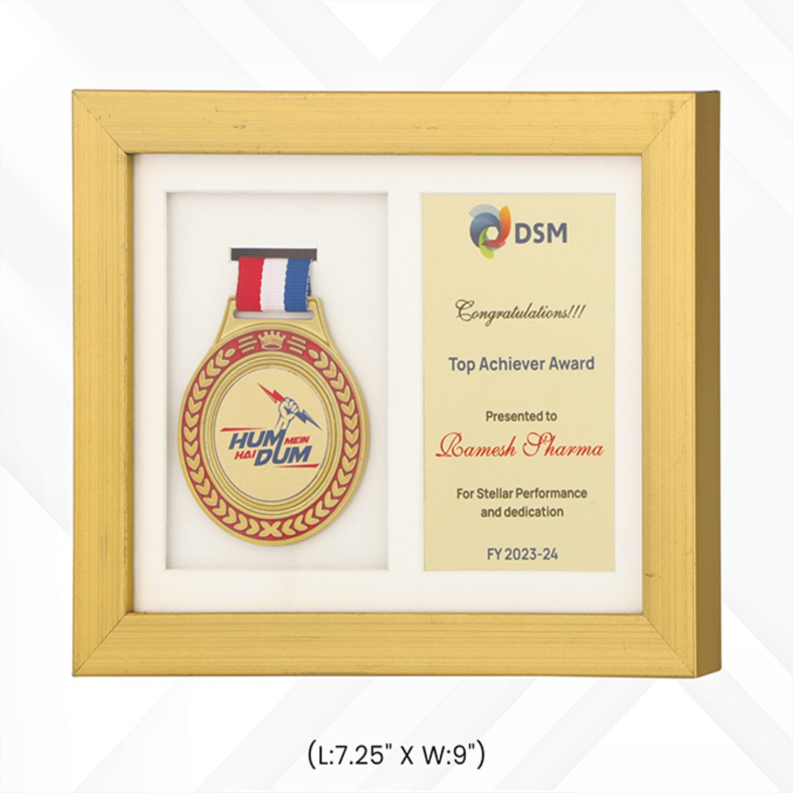 Framed Medal Certificate - Muskurado