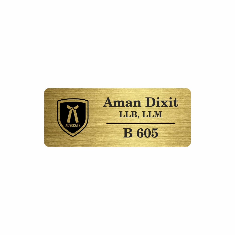 Name Plate for Lawyer - Muskurado