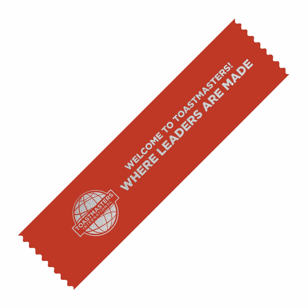 Toastmaster First Time Ribbon Ribbon-WELCOME TO TOASTMASTERS! - Muskurado